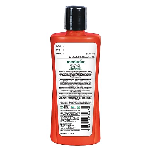 Medimix Ayurvedic Bodywash Kumkumadi with Natural Glycerine Shower Gel, 250ml | Protects skin moisture | Hydrates skin | Replenishes skin | For Clear and Radiant Skin | All-natural |Herbal Medimix Ayurvedic Bodywash Kumkumadi with Natural Glycerine Shower Gel, 250ml | Protects skin moisture | Hydrates skin | Replenishes skin | For Clear and Radiant Skin | All-natural |Herbal